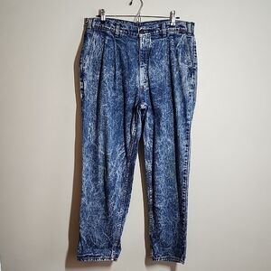 Levis Vintage Blue Acid Wash Mom Jeans 1995 36x30